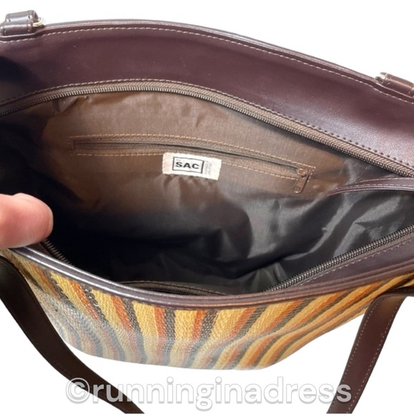 NWOT Le Sac Hand Woven In Philippians Bucket Shoulder Bag - Picture 7 of 13